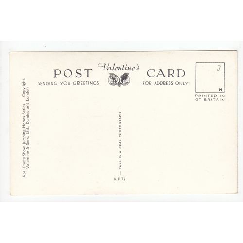 P M Robeson on Craven A Horse Show Jumping Postcard RP