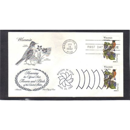 FDC Artmaster 2001 2001a 20c Robin (Cachet-U/A) CV40700