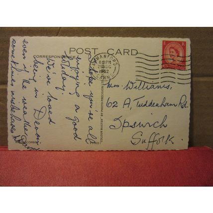WOOLACOMBE, DEVON used postcard Colourmaster 1962 pm =