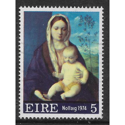 IRELAND 1974 CHRISTMAS 5p MADONNA AND CHILD SG 367 FINE USED