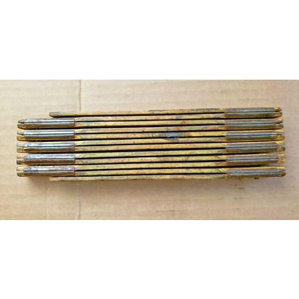 Lufkin Vintage 6 Foot Wood & Brass Extension Ruler #X46