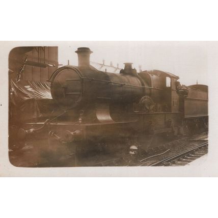 GWR Primrose Bulldog Class 4-4-0 Train Antique Real Photo Postcard