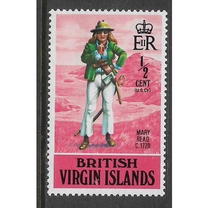 BRITISH VIRGIN IS 1970 PIRATES 1 2c MARY READ SG 263 M MINT
