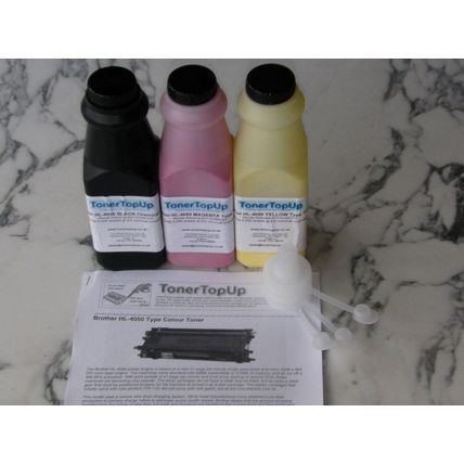 Black Magenta Yellow Toner Refills nonOEM for Brother HL4040 4050 DCP9040 TN-110