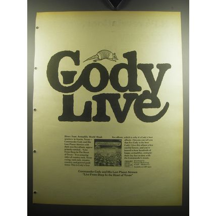 1974 Commander Cody and his Lost Planet Airmen Album Advertisement