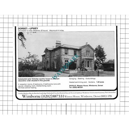Upwey Dorset / Sutton-Under-Brailes House Sale Advert - 1980 Clipping / Print
