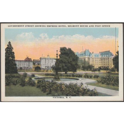 Government Street, Victoria, British Columbia, c.1910s - Postcard