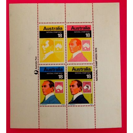 Australia 1976 National Stamp Week mint mini sheet of 18c values