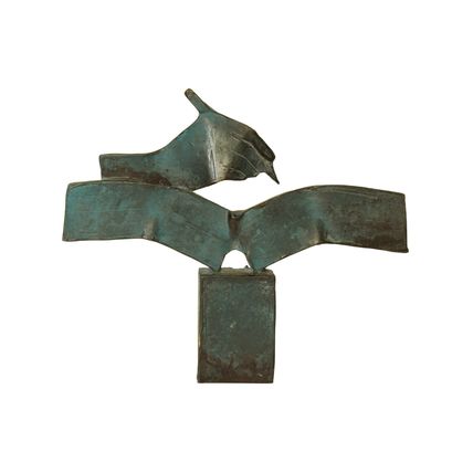 Bronzen beeld Eric Claus : Schrijven, z.j.