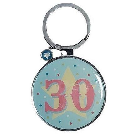 50 40 30th Birthday Keyring. Birthday Gift. heavy solid Birthday Keepsake.