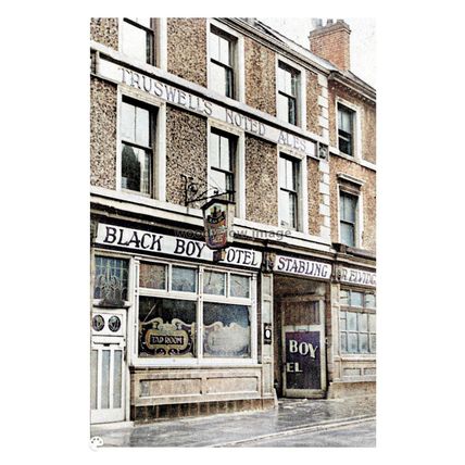 ptc8864 - Yorks' - Black Boy Hotel & Stables, French Gate, Doncaster - print 6x4