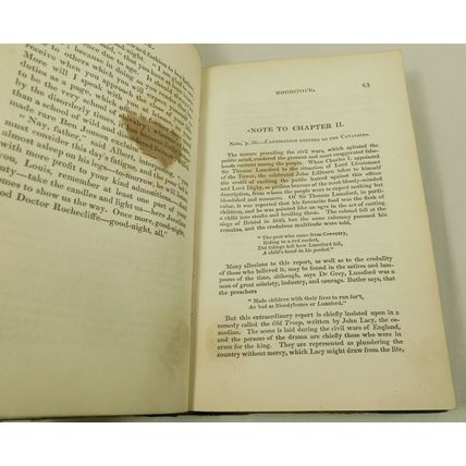 Antique Leather Book Walter Scott Waverley Woodstock 1832 Vol 1 Waverley XL