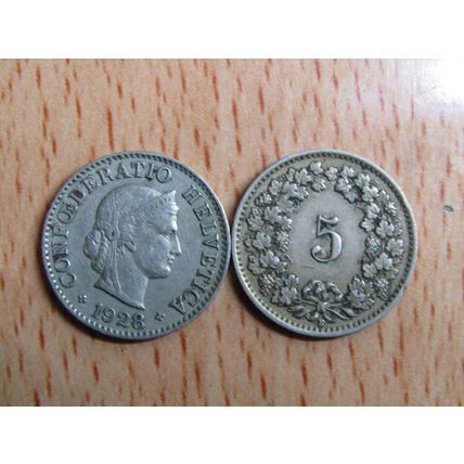 Switzerland 1928 5 Rappen Coin