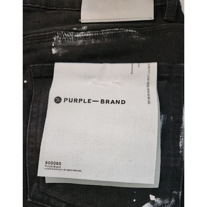 New purple brand men's Black Spash-INK personality fashion jeans, size 32