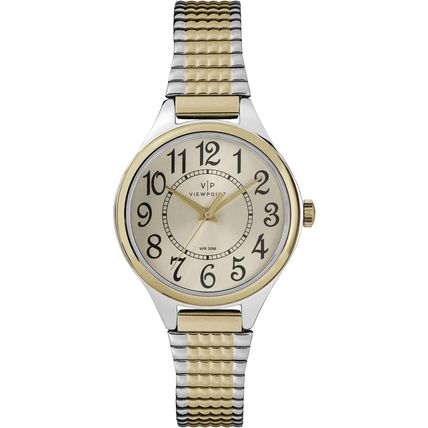 Viewpoint by Timex CC3D82500 Women's Two-Tone Stainless Steel Expansion Band ...