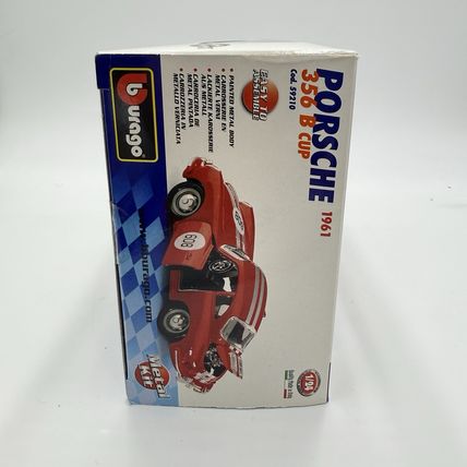 Burago 1:24 scale Porsche 1961 356 B Cup die-cast metal model kit Sealed New