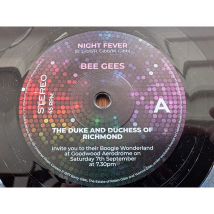 Duke of Richmond Party BEE GEES rare 7" single vinyl record DONNA SUMMER disco