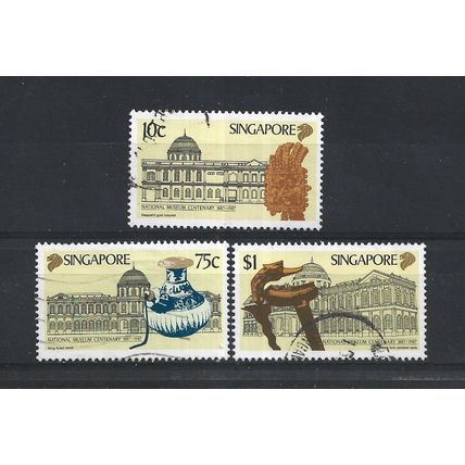 Singapore.Centenary of National Musuem set of 3.Fine Used.Jul25
