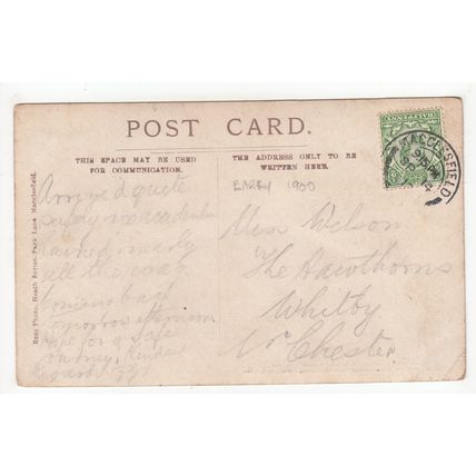 St Christophers Church Pott Shrigley Postcard 1912 near Bollington Cheshire