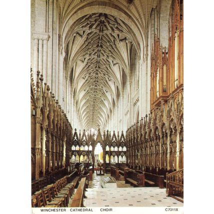 Postcards Cathedral interiors. Job lot