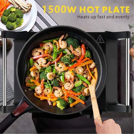 Techwood Hot Plate Portable Electric Stove 1500W Countertop Single Burner with A