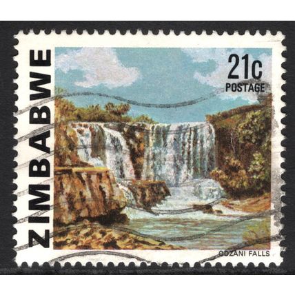 ZIMBABWE 1980: WATERFALLS - 21c ODZANI FALLS USED (G19)