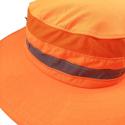 High Visibility Outdoor Work Crew Water Repellent Hat with Reflective Hatband XL