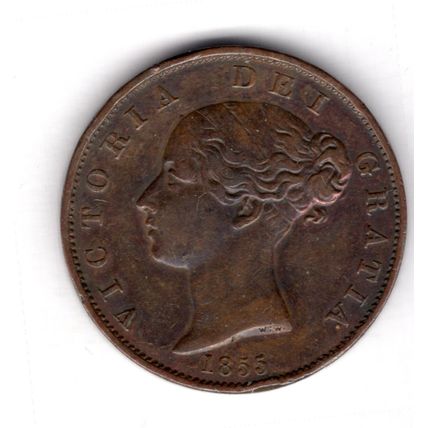 Great Britain. Victoria. Halfpenny 1855. dy16747