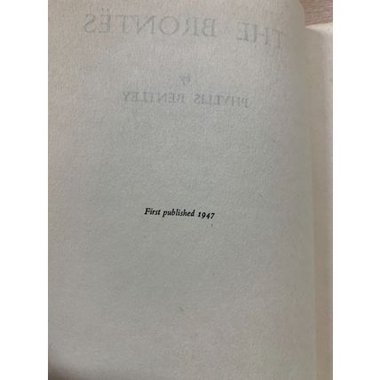 1947 1ST ED "THE BRONTES" PHYLLIS BENTLEY BIOGRAPHY SMALL HARDBACK BOOK (P2)