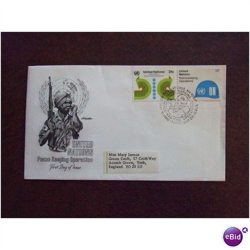United Nations 1980 Peace Keeping Ops First Day Cover
