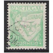 Mi 544: 80 c. emerald green Definitive Stamp: Lusiadas (Portuguese Epic Poem).