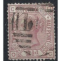 1876 SG141 2 1/2d Rosy-Mauve Plate 4 Wmk Good/Fine Used Check Letters "DC".