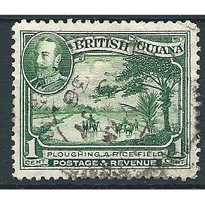 British Guiana 1934 SG288 1c Green Fine Used . ..
