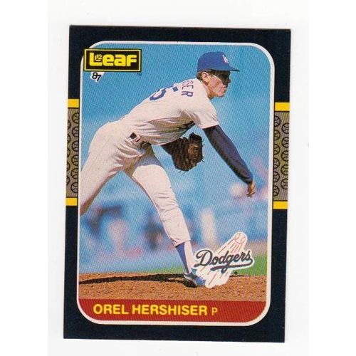1987 Leaf Orel Hershiser baseball card #246 – Dodgers