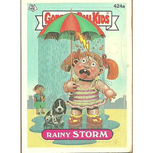 Garbage Pail Kids #424a Rainy Storm Trading Card 1987 Topps Chewing Gum