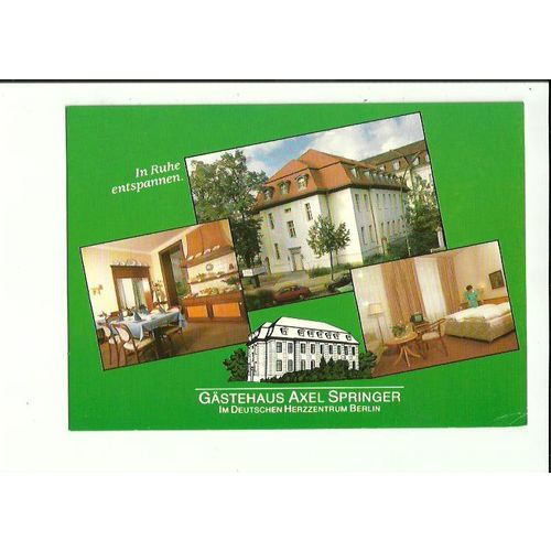 Germany BERLIN Gastehaus Axel Springer Postcard