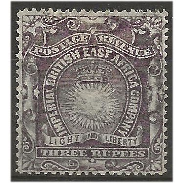 British East Africa 1890 SG17 3 Rupees Slate-Purple Very Fine Used .. .