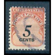 Used J93 5c Postage Due Average Plus WA1521