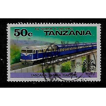TANZANIA 1976 RAILWAY TRANSPORT 50c DIESEL HYDRULIC TRAIN SG 187 FINE USED