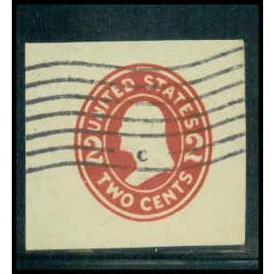 Used U412 2c George Washington Fine Cut Square WA2947