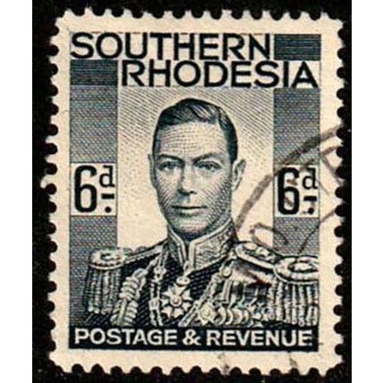 Africa Southern Rhodesia 1937 King George VI 6d Used Stamp