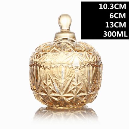 European Style Storage Jar Colorful Glass Candy Jar