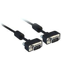 Pack of 2] Slim SVGA Cable with Ferrites, Black, HD15 Male, Coaxial Construc...