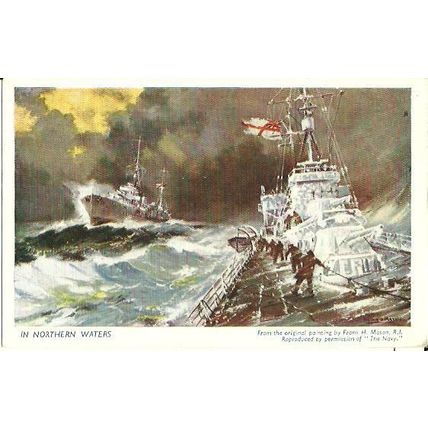 Art FRANK H. MASON "In Northern Waters" Postcard (Salmon 4935)