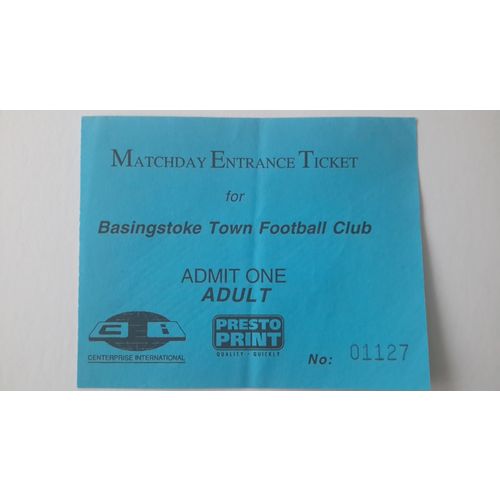 Basingstoke Town Football Ticket Stub Non League
