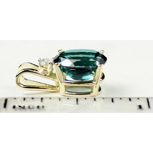 Paraiba Topaz, 14KY Gold Pendant, P020