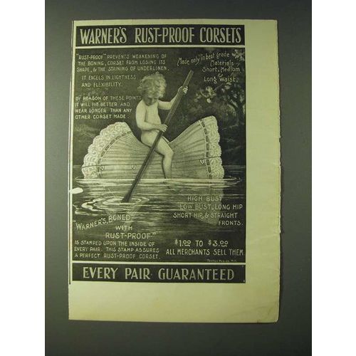 1900 Warner's Rust-Proof Corsets Ad - Every Pair Guaranteed