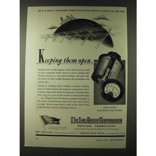 1943 DeJur-Amsco Corporation Ad - Keeping them open