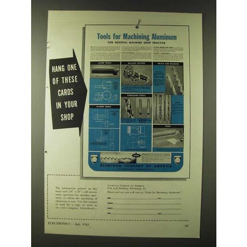 1943 Alcoa Aluminum Company of America Ad - Hang one of these cards in your shop