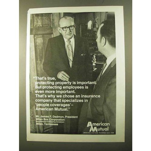 1970 American Mutual Ad - Protecting Property